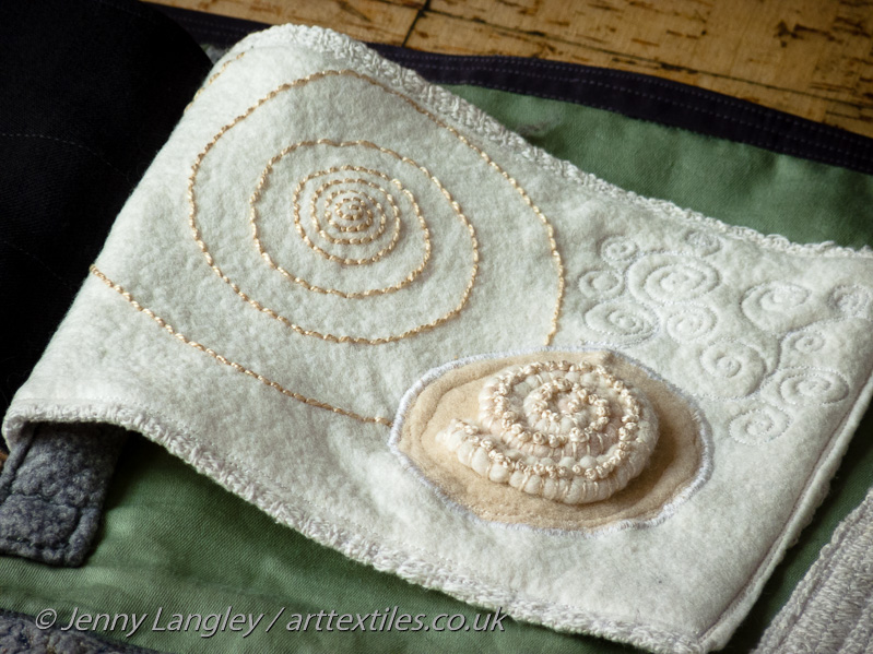 Ammonite fossils are found in the chalk of the Downs.